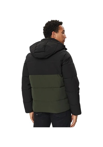 Jack & Jones 12298858 Jjbecks Puffer Sn Mont Haki-siyah