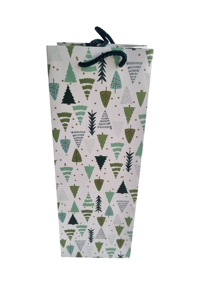 13 36 10 Cm Çam Ağacı Modeli Bottle Şişe Taşıma Lüks Yılbaşı Hediyelik Karton Çanta Diğer
