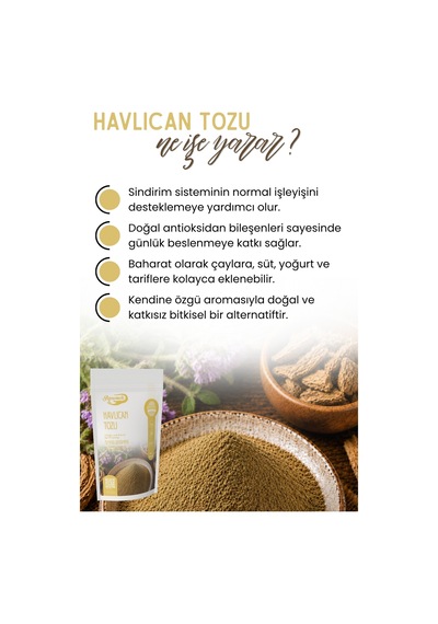 Havlıcan Tozu - 250g - Doğal , Katkısız , Koruyucusuz