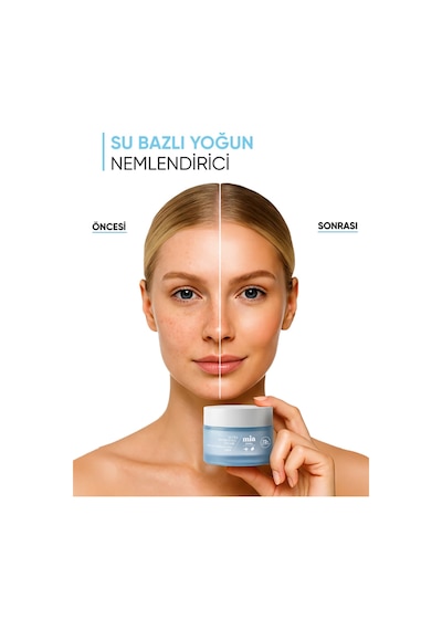 Mia Klinika 72 Saat Etkili Su Bazlı Yoğun Nemlendirici Yüz Kremi 50 ML