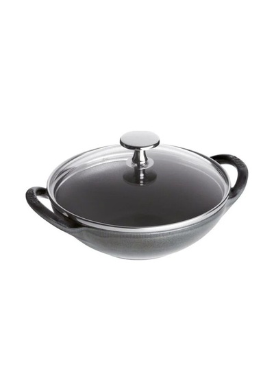 Ikea 40511 Döküm Kapaklı Wok Tava 16,7 Cm Gri 2 Parça