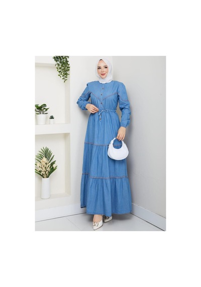 Hb Harma Time Butik Kadın Dantel Detaylı Düğmeli Ve Bağcıklı Açık Kot Mavi Elbise Açık Mavi Açık Mavi Hb Harma Time Butik Kadın Dantel Detaylı Düğmeli Ve Bağcıklı Açık Kot Mavi Elbise Açık Mavi Açık Mavi