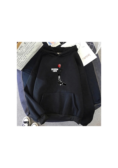 Tarzsokak Siyah Unisex Müzik G-yeşil Gün Rock Band Estetik Hoodie Yakışıklı Serin Sweasweatshirt Çiftk Tarzsokak Siyah Unisex Müzik G-yeşil Gün Rock Band Estetik Hoodie Yakışıklı Serin Sweasweatshirt Çiftk