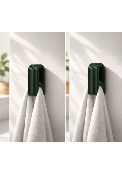 2'li Set Minimalist Modern Havlu Askısı - 3d Tasarım Banyo Ve Mutfak Askılığı