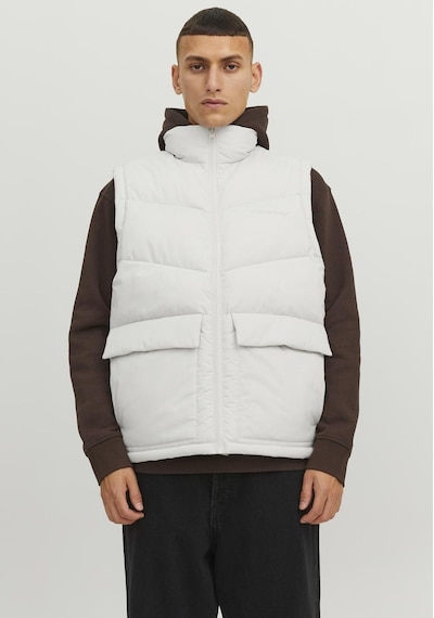 Jack & Jones Mat Yüzey Dolgulu Yelek - Vesterbro 12238853 Moonbeam Koyu Siyah