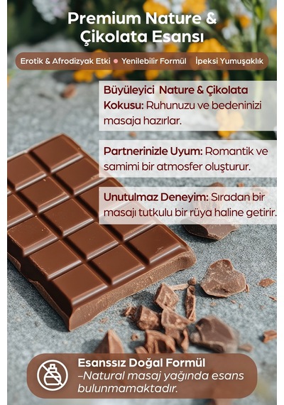 Çikolata Ve Natural Aromalı Vücut Masaj Yağı 2 Adet 120 Ml - 298220696