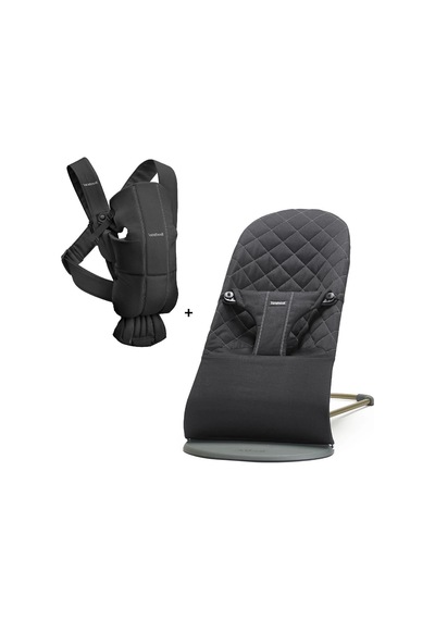 Babybjörn 2'li Set Kanguru Mini Woven & Bliss Ana Kucağı Black