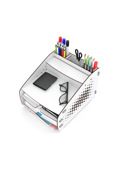 Design Otto Fx Medium Hexa - 6 Renk Evrak Rafı Masaüstü Organizer Ceviz