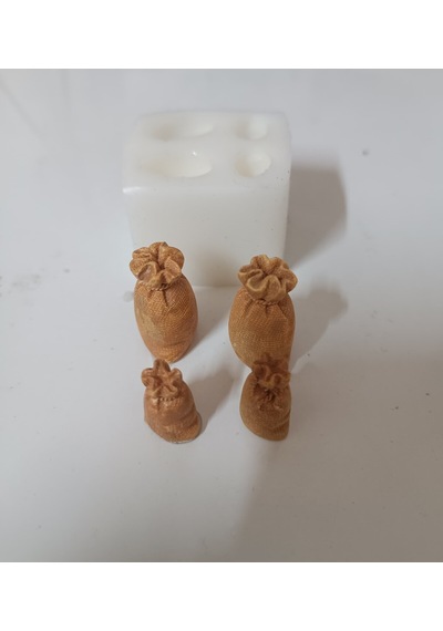 Dörtlü Mini Çuval Silikon Kalıp S918