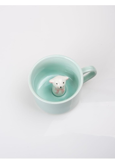 Mukko Home 3d Sevimli Hayvan Figürlü Porselen Kupa 230 Ml Mint Renk Kahve Çay Kupası,turkuaz & Köpek Beyaz - Çok Renkli Mukko Home 3d Sevimli Hayvan Figürlü Porselen Kupa 230 Ml Mint Renk Kahve Çay Kupası,turkuaz & Köpek Beyaz - Çok Renkli