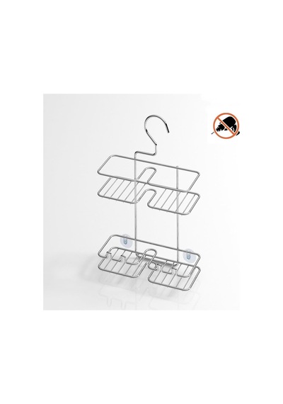 Tekno Tel Bk-067 Asmalı 2 Katlı Düz Banyo Duş Rafı Krom