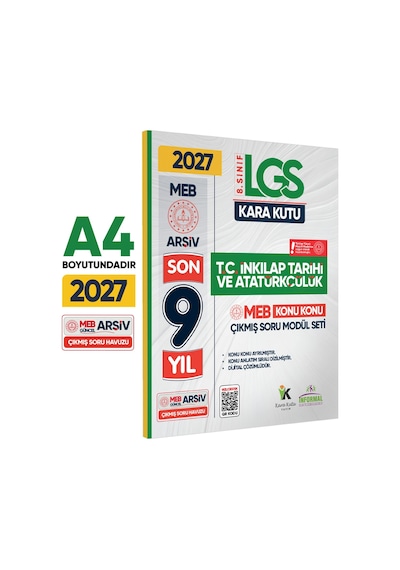 2026 LGS 8.Sınıf İNKILAP TARİHİ Karakutu MEB Çıkmış Soru Modülü Video/PDF Çözüm Konu Konu Son 9 Yıl