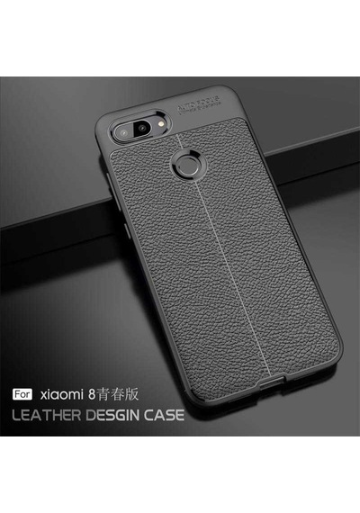 Xiaomi Mi 8 Lite Kılıf Deri Tarzı Niss Silikon Case