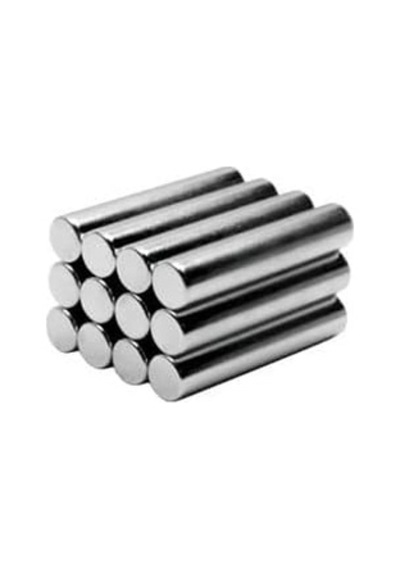 10adet D5x25mm Silindir Neodyum Mıknatıs - Çok Güçlü Mıknatıs