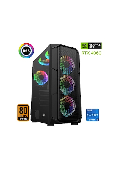 Xaser XSR507 i5-12400F 16 GB 1 TB M.2 NVMe SSD 8 GB RTX4060 Free Dos Masaüstü Oyuncu Bilgisayarı