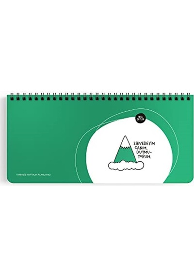 Hisli Şeyler 13x27 Spiralli, Stickerlı Haftalık Planner - Zirvedeyim Canım Duymuyorum, Renkli