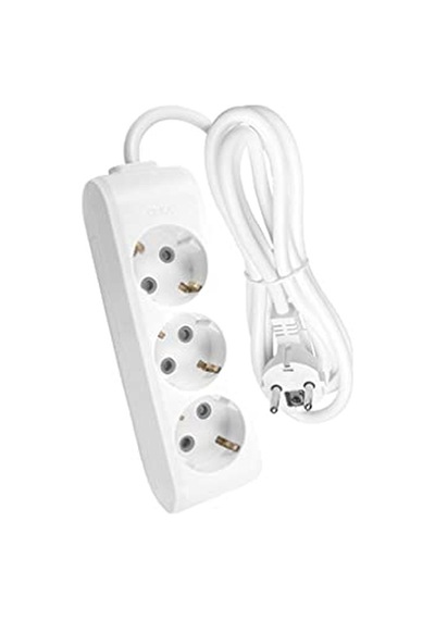 Multi-let 3lü Topraklı Kablolu Ç.k 5mt Priz, Beyaz 0