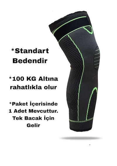 Diz Koruyucu Spor Egzersizi Baldır Koruyucu Set Destek Pedi 1 Adet Yeşil