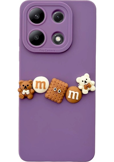 Xiaomi Redmi Note 13 Pro 4g Kılıf 3d M Bear Kamera Korumalı Silikon Kapak