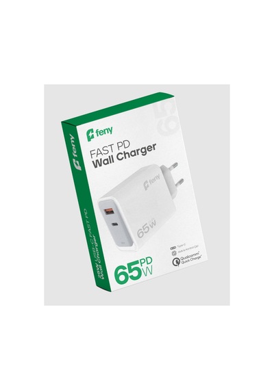 Feny Fn-c65, 65w, Usb+type-c, Akıllı Isı Kontrol Chip, Qualcomm Quick Charge 3.0, Şarj Adaptörü
