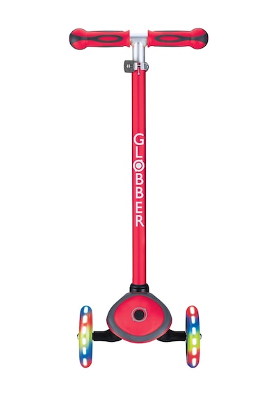 Globber Primo Plus Işıklı Scooter - Kırmızı Kırmızı