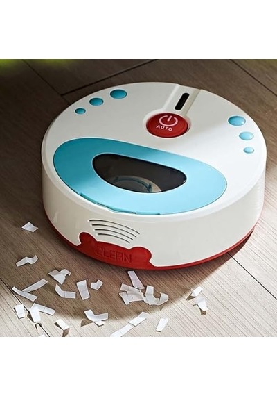 Giffy/oyuncak Pilli Robot Süpürge Sesli Ve Işıklı Gerçek Süpürme Özelliği Ve Sürekli Farklı Yönlere Giden Oyuncak Robot Süpürge Oyuncağı