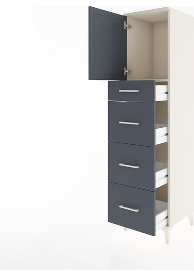 Hyperion Dolap Tek Raflı 4 Çekmeceli Tek Kapaklı 44x44x182 Ay... Aytaşı