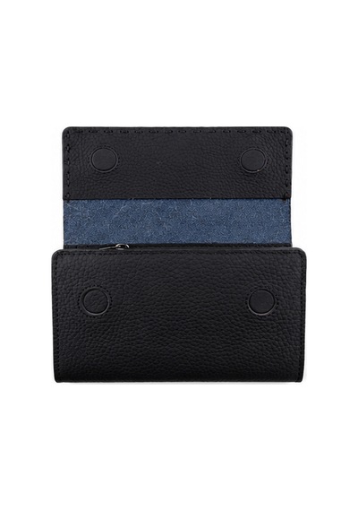 Alphaclub Bag Kadın Hakiki Deri Siyah Renk Çok Bölmeli Mıknatıslı Uzun Cüzdan