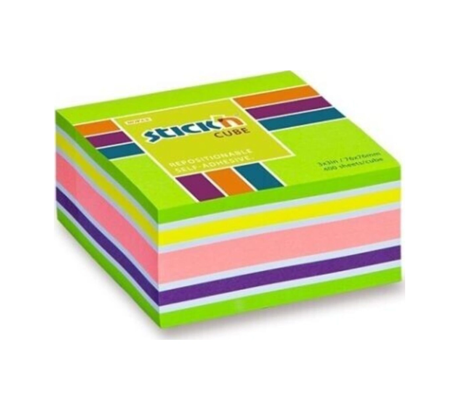Stickn Küp Blok 5 Np Mıx-a 400 Yaprak 76x76 Yapışkanlı Not Kağıdı 21537