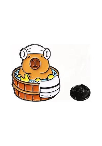 Capybara Kadın Broş, Çocuk Broş, İğneli Broş, Klipsli Broş Yaka Broşu, Çeket Yaka İğnesi, Mineli B77