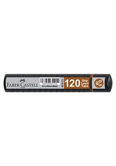 Faber-castell Grip Min Kalem Ucu, 120 Li, 0.5 Mm, Siyah, 2b Derece, 60 Mm Uzunluk, Yoğun Yazım İçin Dayanıklı Uçlar