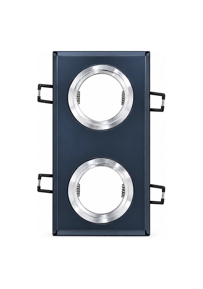 İkili Kare Cam Spot Lamba - 4000k Led Çerçeveli Gu10 Duy Kristal Tavan Aydınlatması Bx-316735