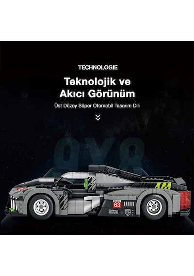 Reobrix Creator 11031 Peugeot 9x8 Araba Yaratıcı Yapı Blok Seti Building Blocks - 1338 Parça