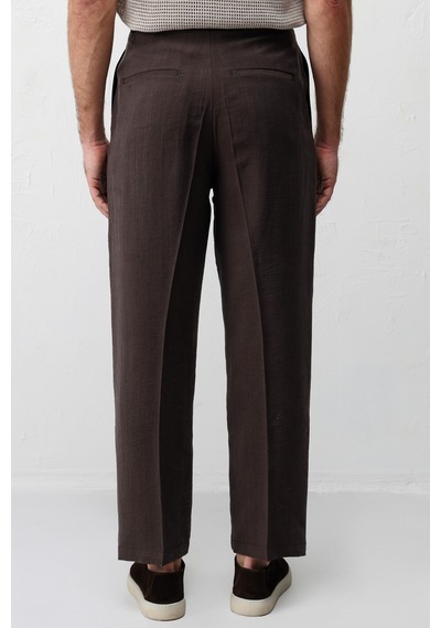 Antioch Lyocell Relaxed Fit Pileli Erkek Pantolon Koyu Kahve