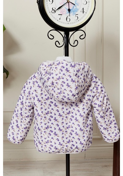Benitto Kids Çift Taraflı Kız Bebek Çocuk Mont 51344 Mor