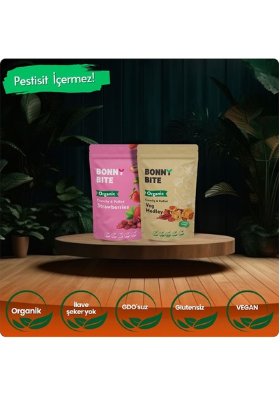 Organik Çıtır Çilek & Çıtır Sebze Kapya Biber, Cherry Domates, Soğan İkili Paketi Diğer