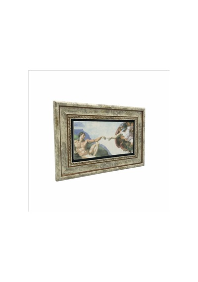 Adem İn Yaratılışı Freski Michelangelo Baskılı Taş Tablo 20x30