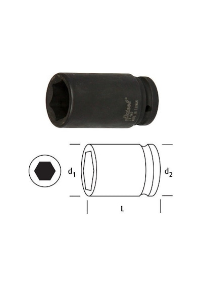 Osaka Altı Köşe Derin Lokma 21 Mm 3/4" Ln34d21 - 6'lı Paket