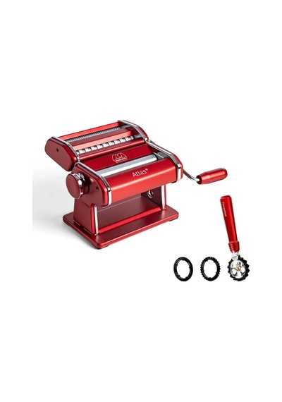 Marcato Atlas 150 Plus Makarna Makinesi + Pastawheel Set Kırmızı