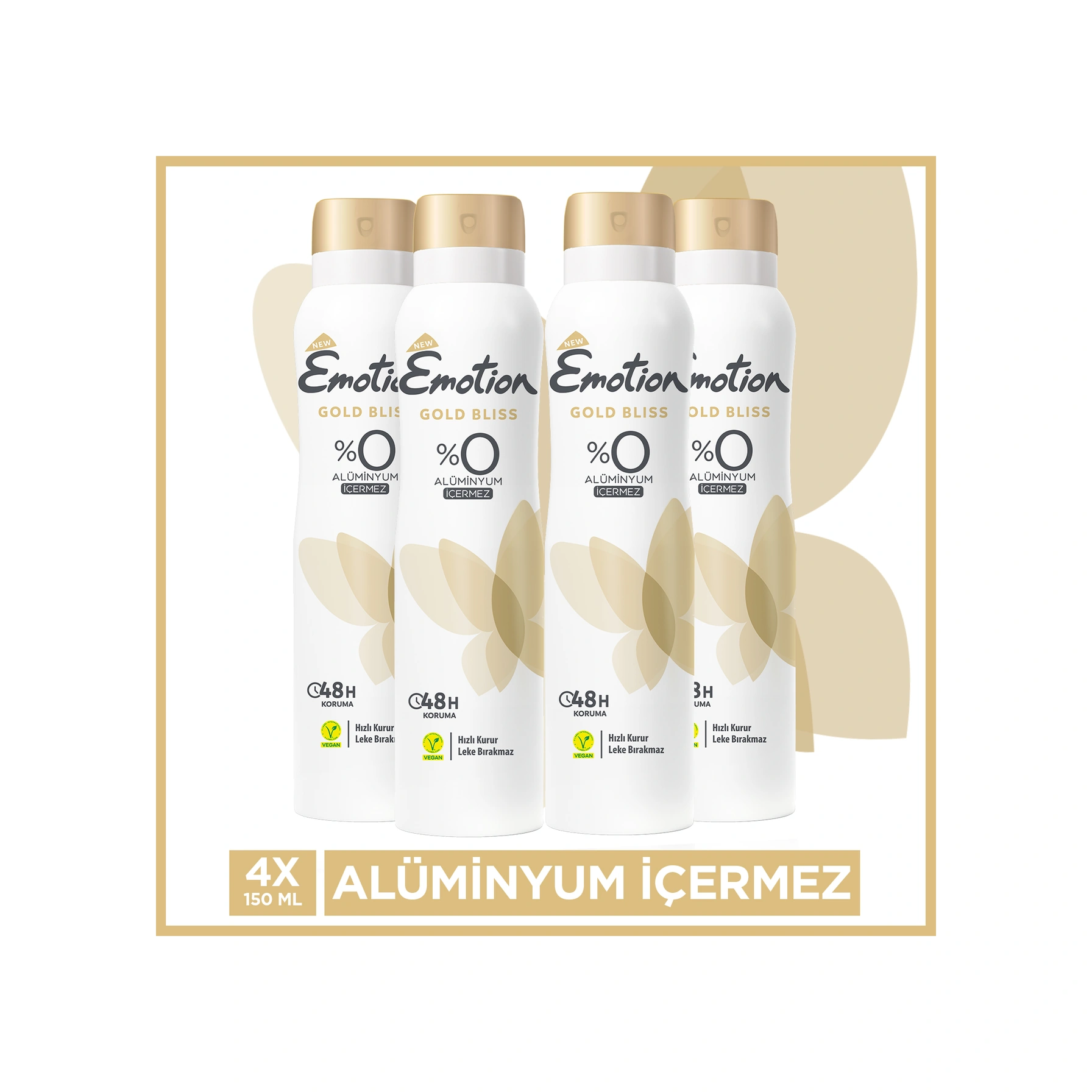 Emotion Gold Bliss Kadın Deodorant 4x150 Ml