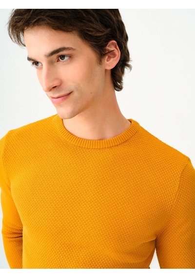 Loft Regular Fit Erkek Kazak Mustard