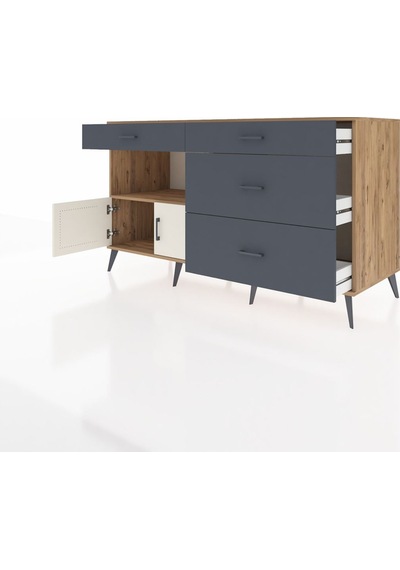 Kronos Konsol Tek Raflı 4 Çekmeceli 2 Kapaklı 176x59x99 Çam-aytaş Çam-aytaşı/antrasit Kronos Konsol Tek Raflı 4 Çekmeceli 2 Kapaklı 176x59x99 Çam-aytaş Çam-aytaşı/antrasit