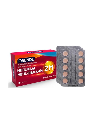 Osende 2M Odt Metilfolat &Metilkobalamin 30 Ağızda Dağılan Tablet