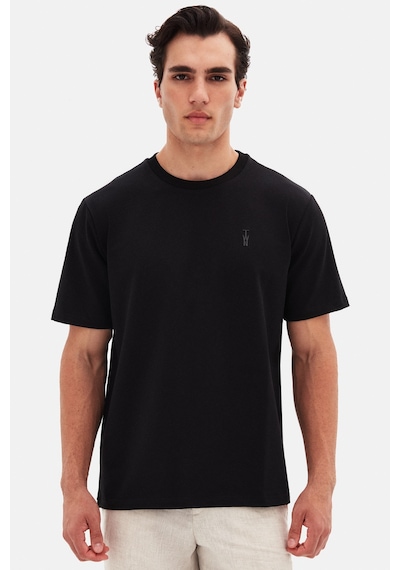 Twn Slim Fit Siyah Baskılı T-shirt 4ec14ort12025 Siyah
