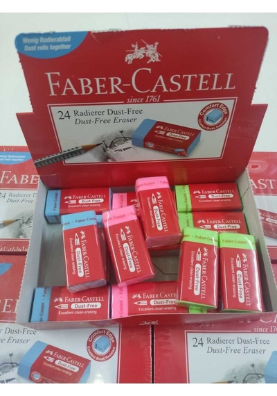 Faber-castell Orta Boy 6 Lı Renkli Silgi