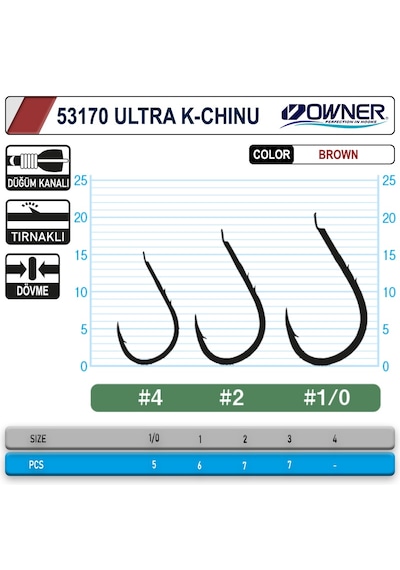 Owner 53170 Ultra K. Chinu Brown İğne No 1