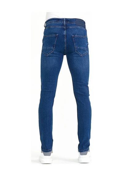 Digital Jeans Erkek Slim Fit Dar Kesim Dar Paça Kot Panto Koyu Mavi Açık Gri