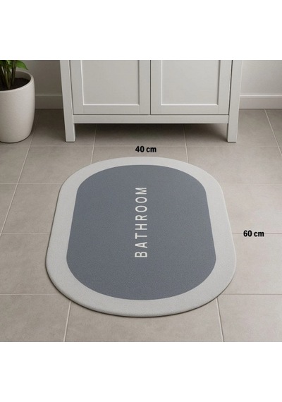 Sihirli Süper Su Emici Kaymaz Tabanlı Oval Paspas 40 60 Cm 5324 1239564