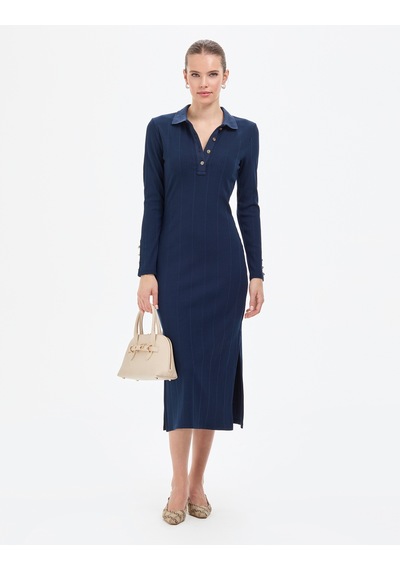 Pierre Cardin Kadın Lacivert Elbise Örme 50296427-vr033 Lacivert