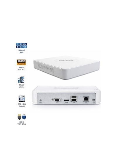 Ds-7108nı-q1 8 Kanal Nvr Güvenlik Kamera Kayıt Cihazı
